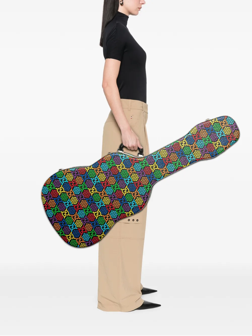 Gucci Pre-Owned 2016-2025 GG Supreme Psychedelic Guitar Case travel bag | Pre-Owned | Image 2