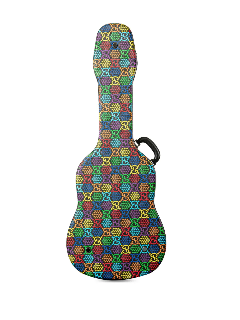 Pre-owned Gucci 2016-2025 Gg Supreme Psychedelic Guitar Case Travel Bag In Multi