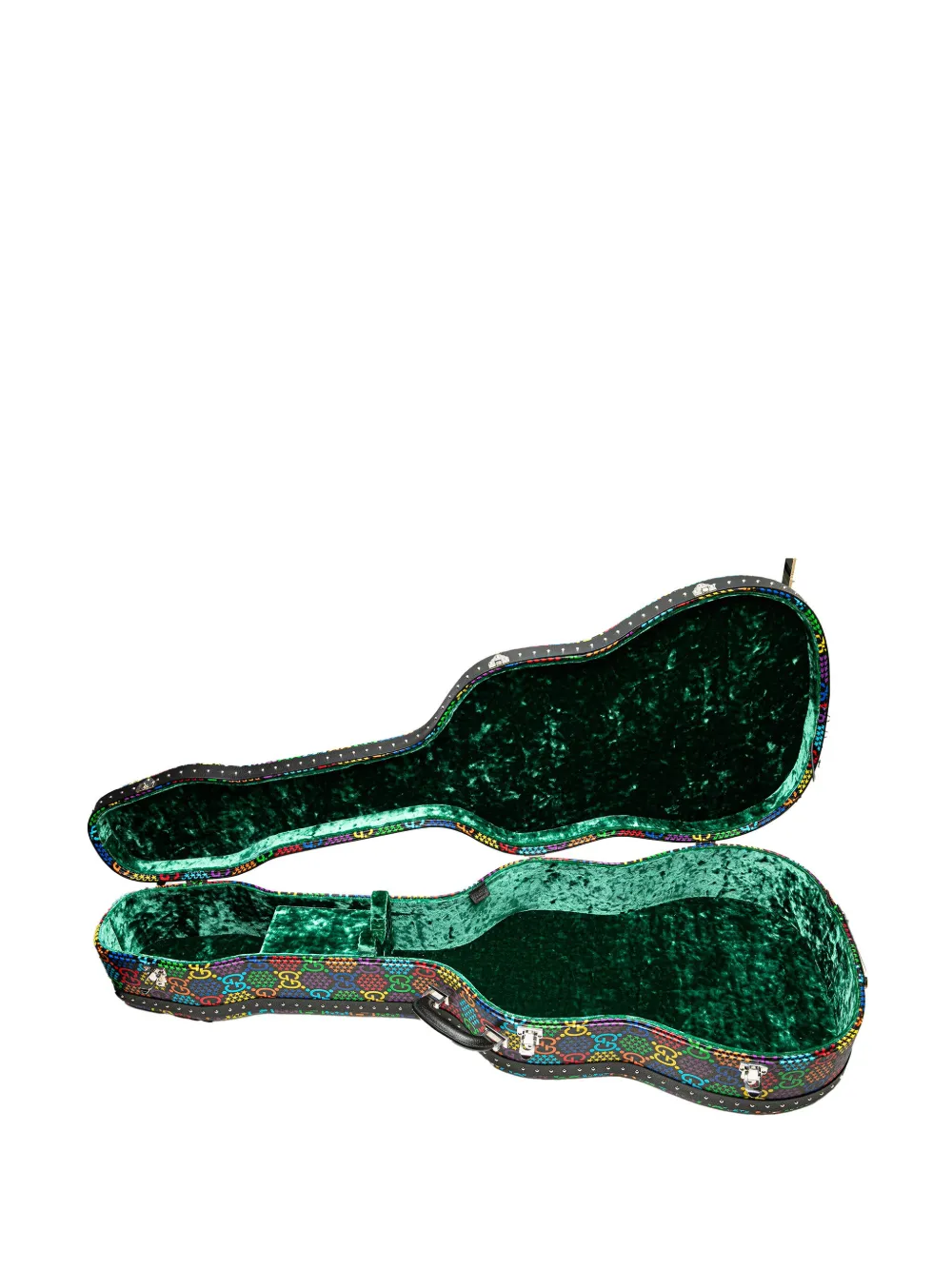 Pre-owned Gucci 2016-2025 Gg Supreme Psychedelic Guitar Case Travel Bag In Multi