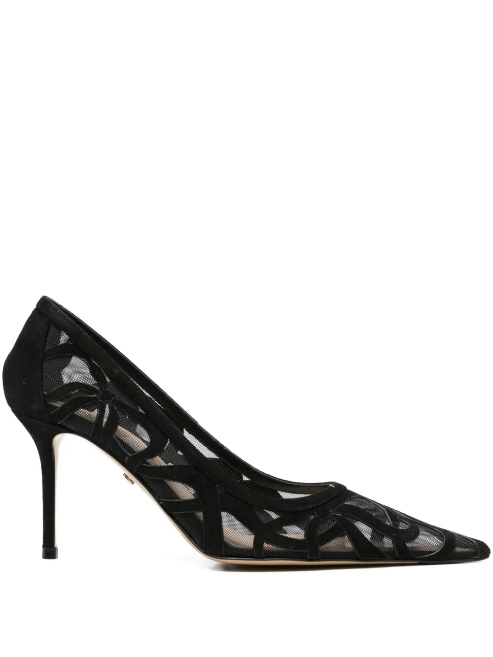 Mach&mach 85mm Pointed-toe Mesh Pumps In Black