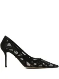 MACH & MACH 85mm pointed-toe mesh pumps - Black