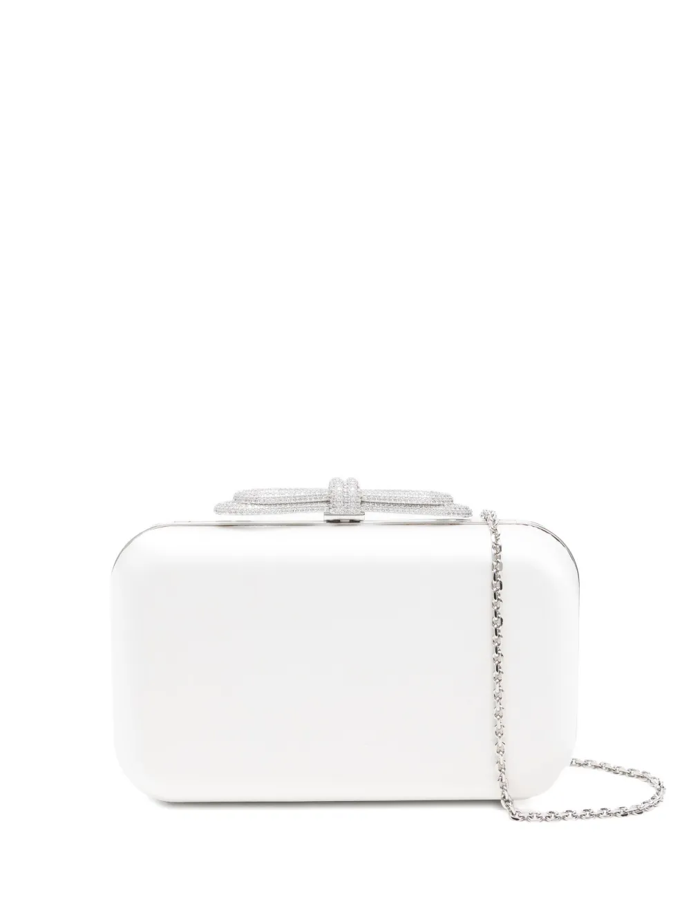Mach&mach Crystal-embellished Clutch Bag In White