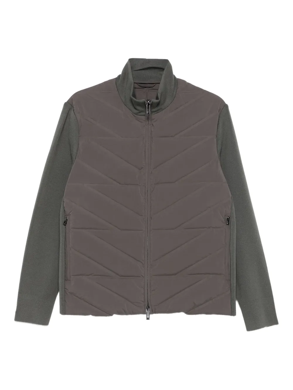 Emporio Armani quilted-panelled jacket | Grey | Image 1