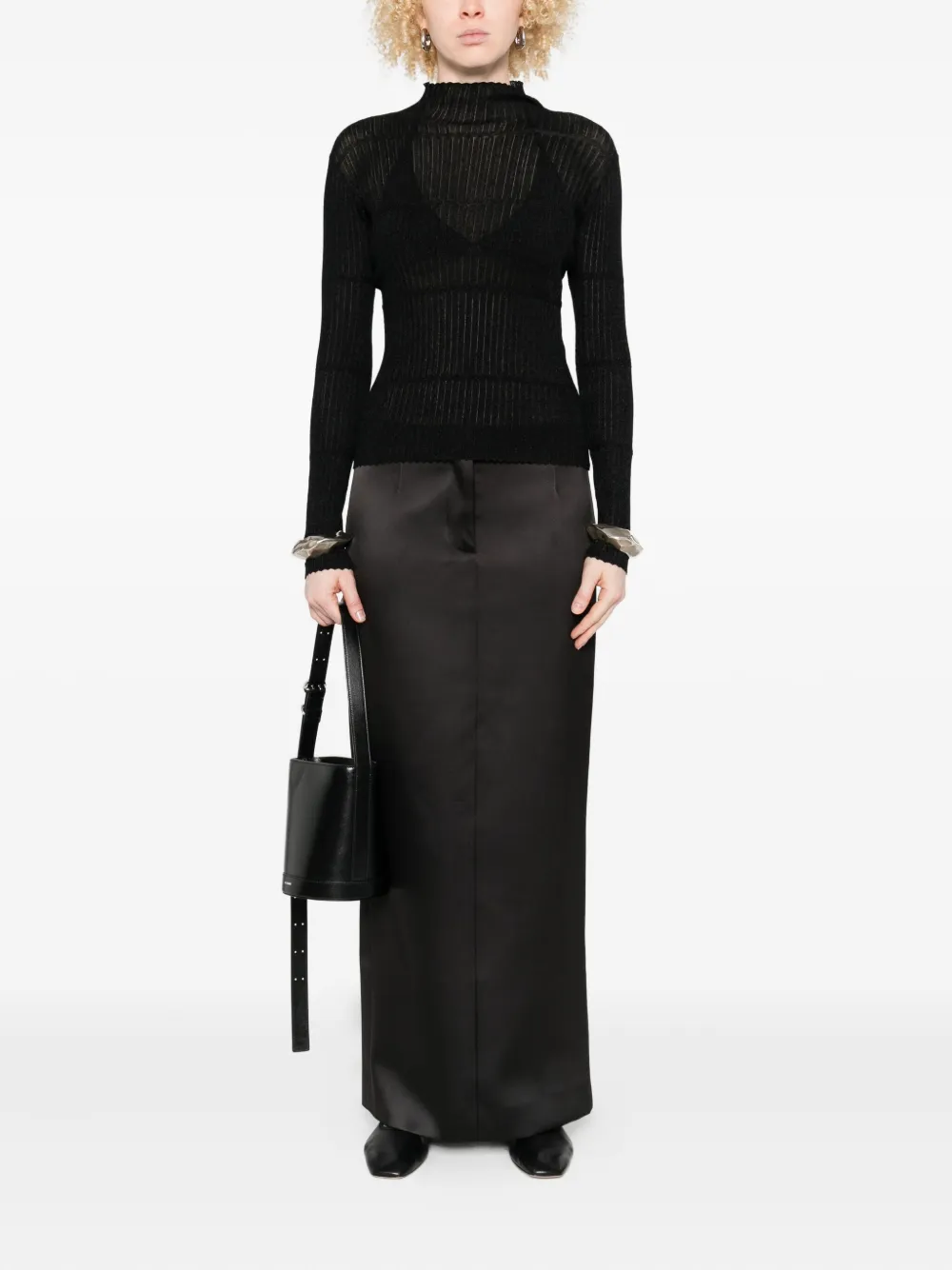 Emporio Armani rib-knit high-neck sweater | Knitted Sweaters | Image 2