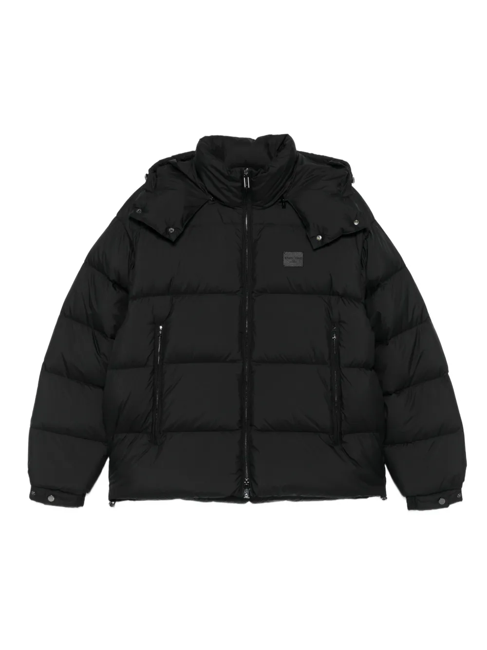 Emporio Armani フーデッド パデッドコート - ブラック Emporio Armani フーデッド パデッドコート - ブラック