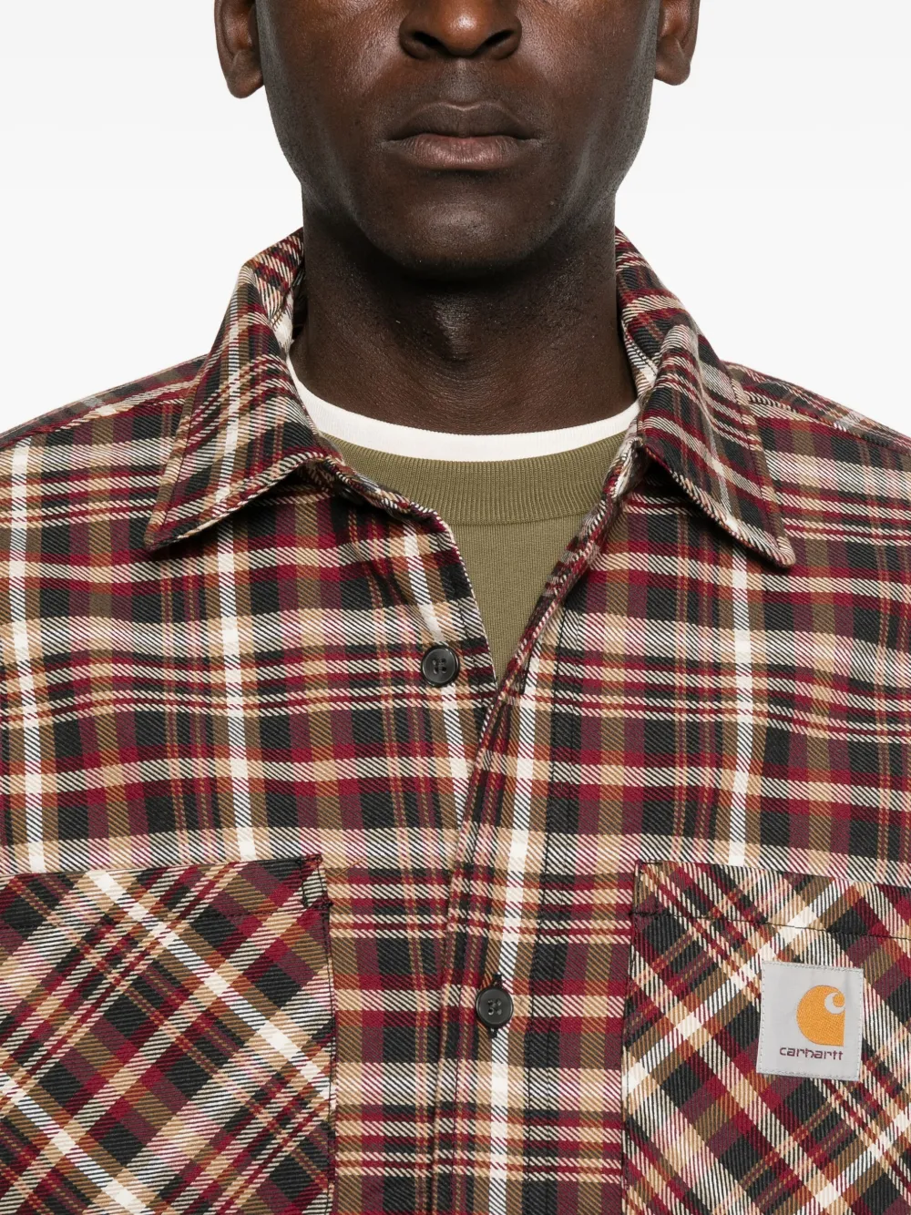 Carhartt Plaid Pattern Long Sleeve Shirt Jacket In Multi