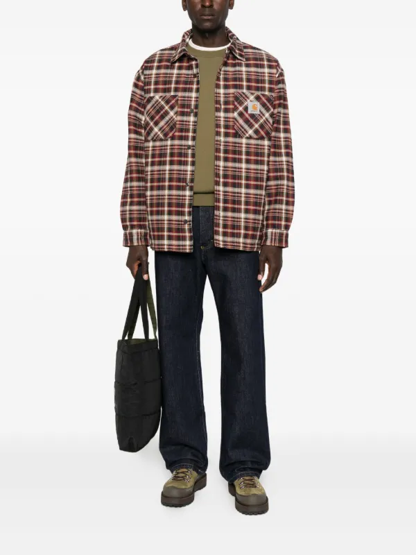 Carhartt WIP チェック シャツ | ブラウン | FARFETCH JP