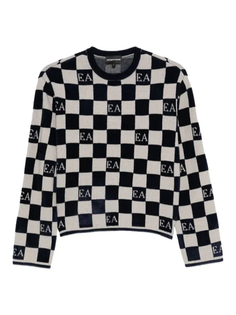 Emporio Armani check-pattern sweater