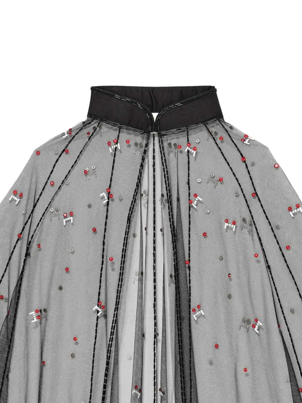 Tutu Du Monde Bead-embellished Cape In Black