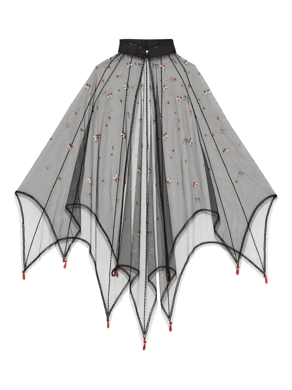 Tutu Du Monde bead-embellished cape | Schwarz | Image 1