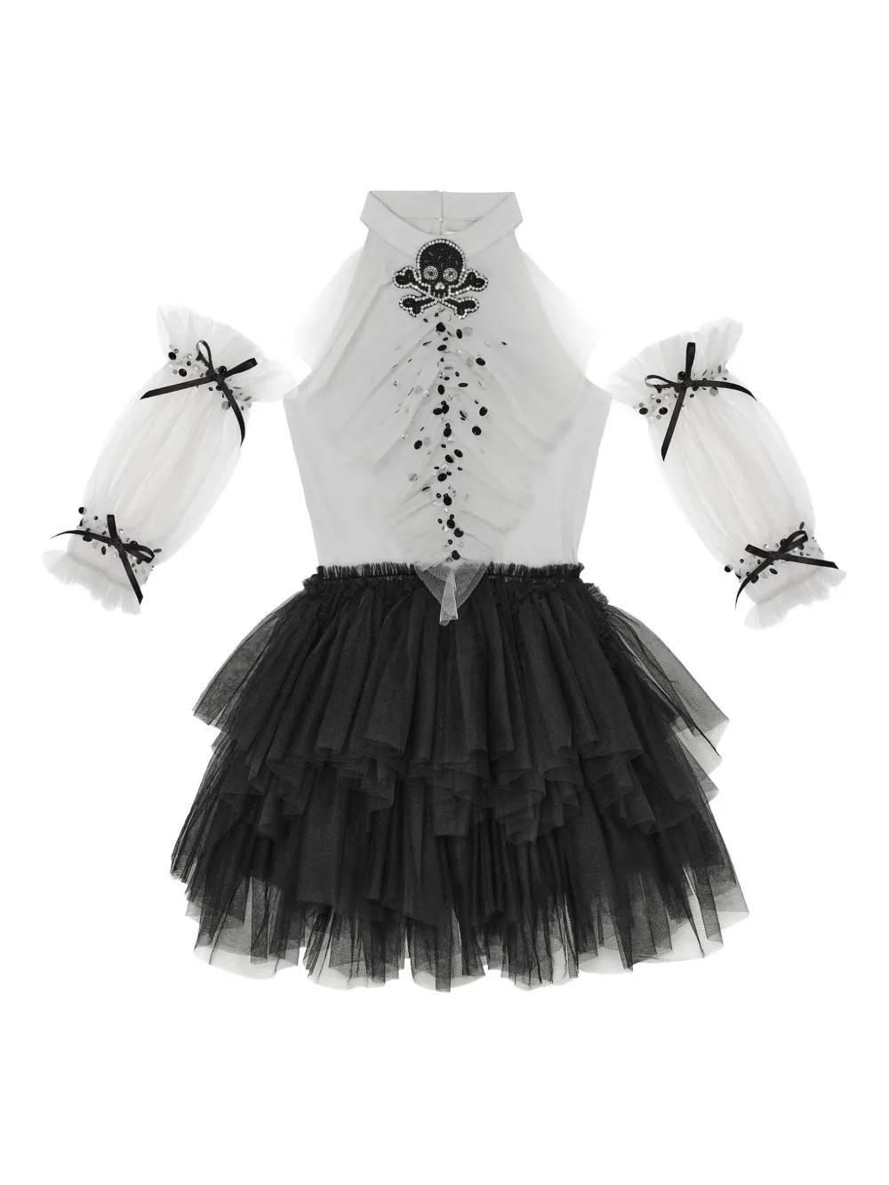 Tutu Du Monde Walk The Plank スカル チュールワンピース - ホワイト Tutu Du Monde Walk The Plank スカル チュールワンピース - ホワイト