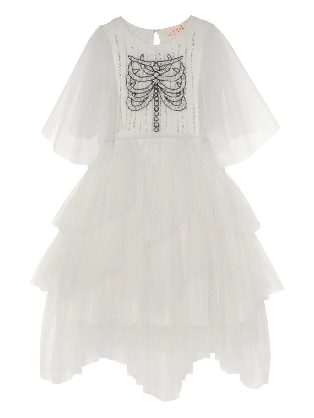 Tutu Du Monde Embellished Tiered-tulle Dress In White