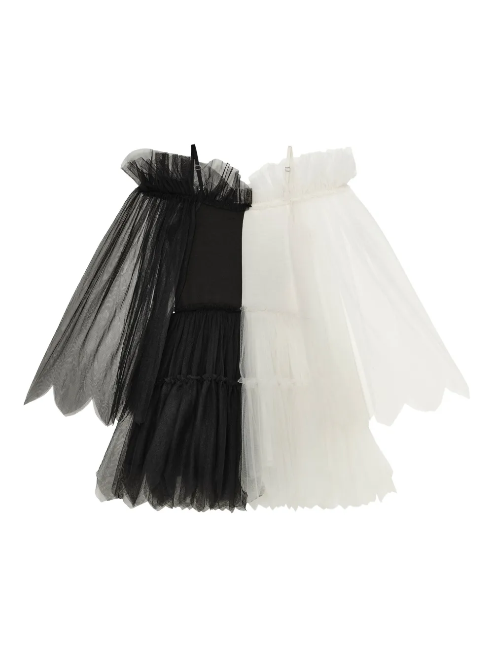 Tutu Du Monde Tulen jurk verfraaid met hart en ruches Beige