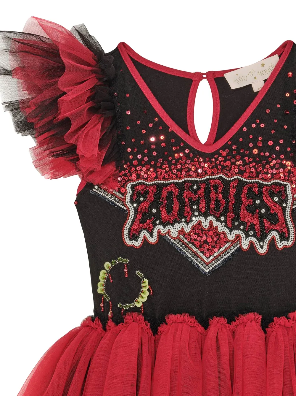 Tutu Du Monde Sequin-embellished Tulle Dress In Red