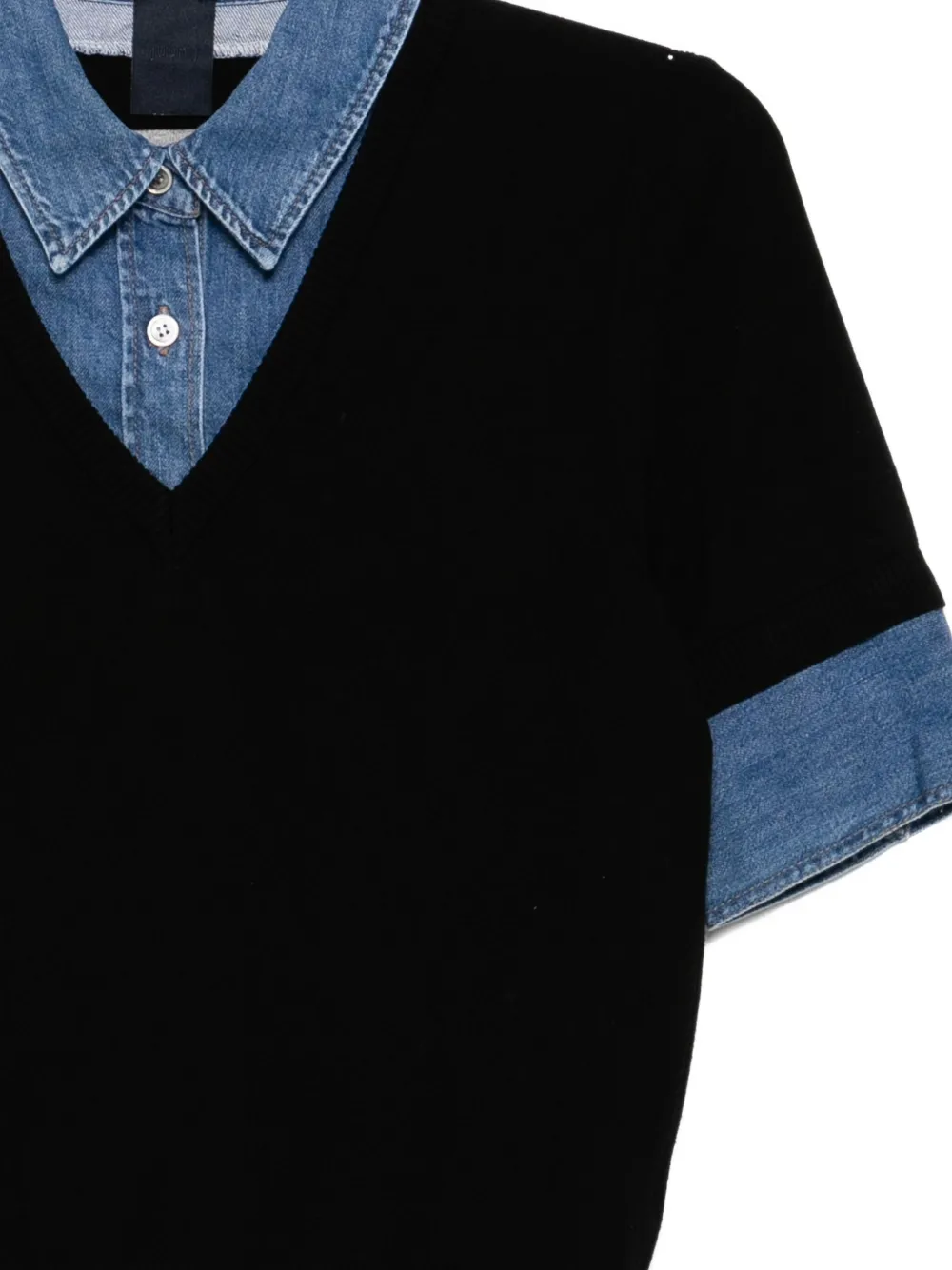 Juunj Layering-effect Top In Black
