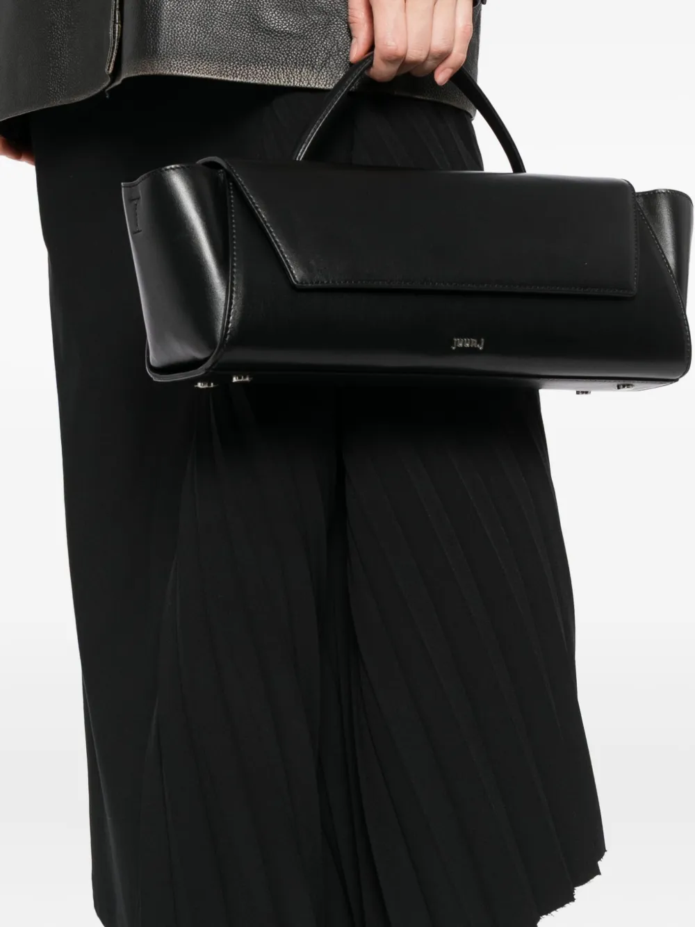 Juun.J Leren shopper - Zwart