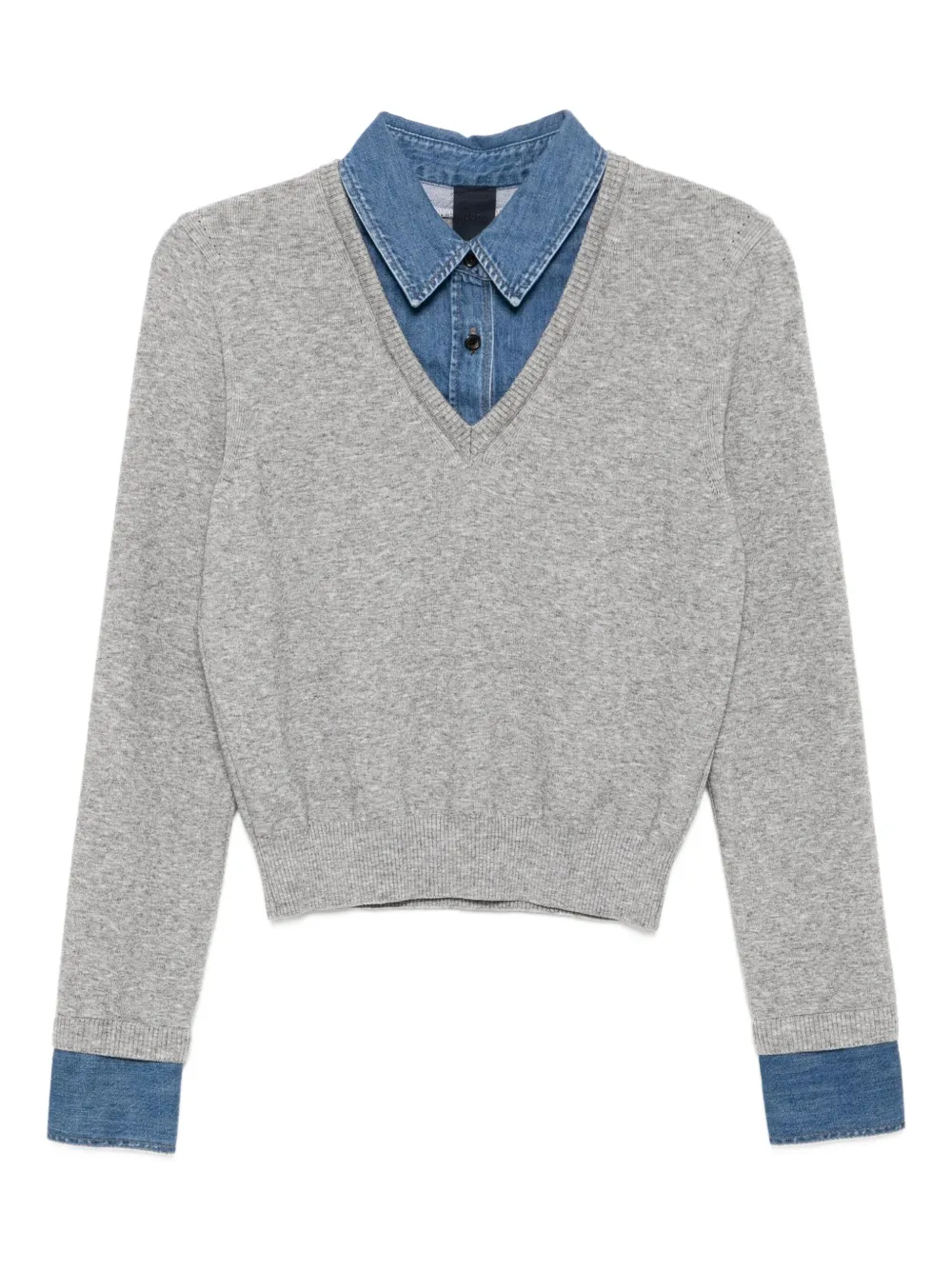 Juun.J logo-embellished top - グレー Juun.J logo-embellished top - グレー