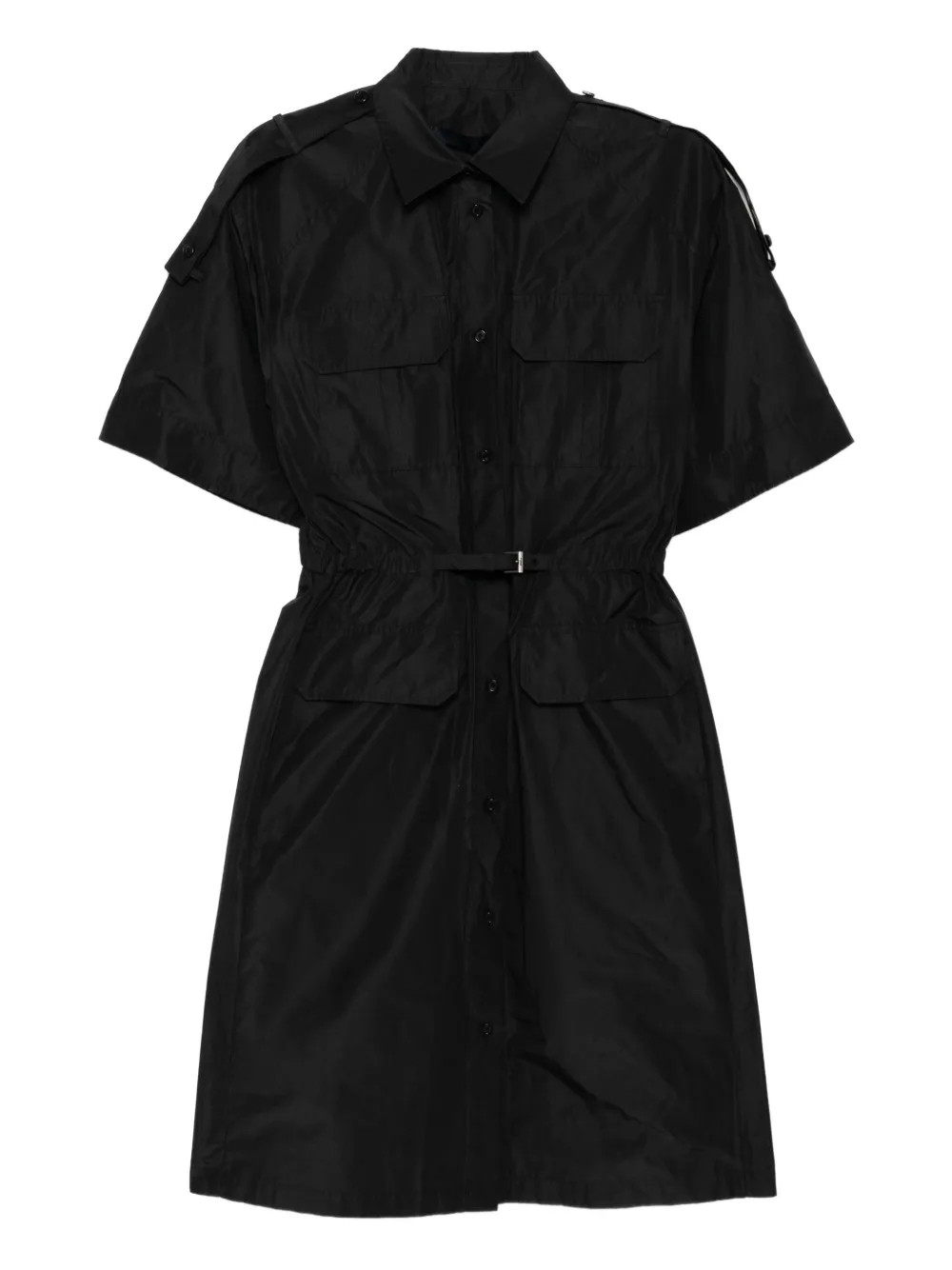 Juun.J vestido midi estilo gabardina | negro | Image 1