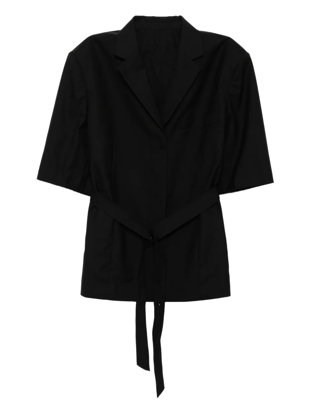 Juun.J wool belted jacket - ブラック Juun.J wool belted jacket - ブラック