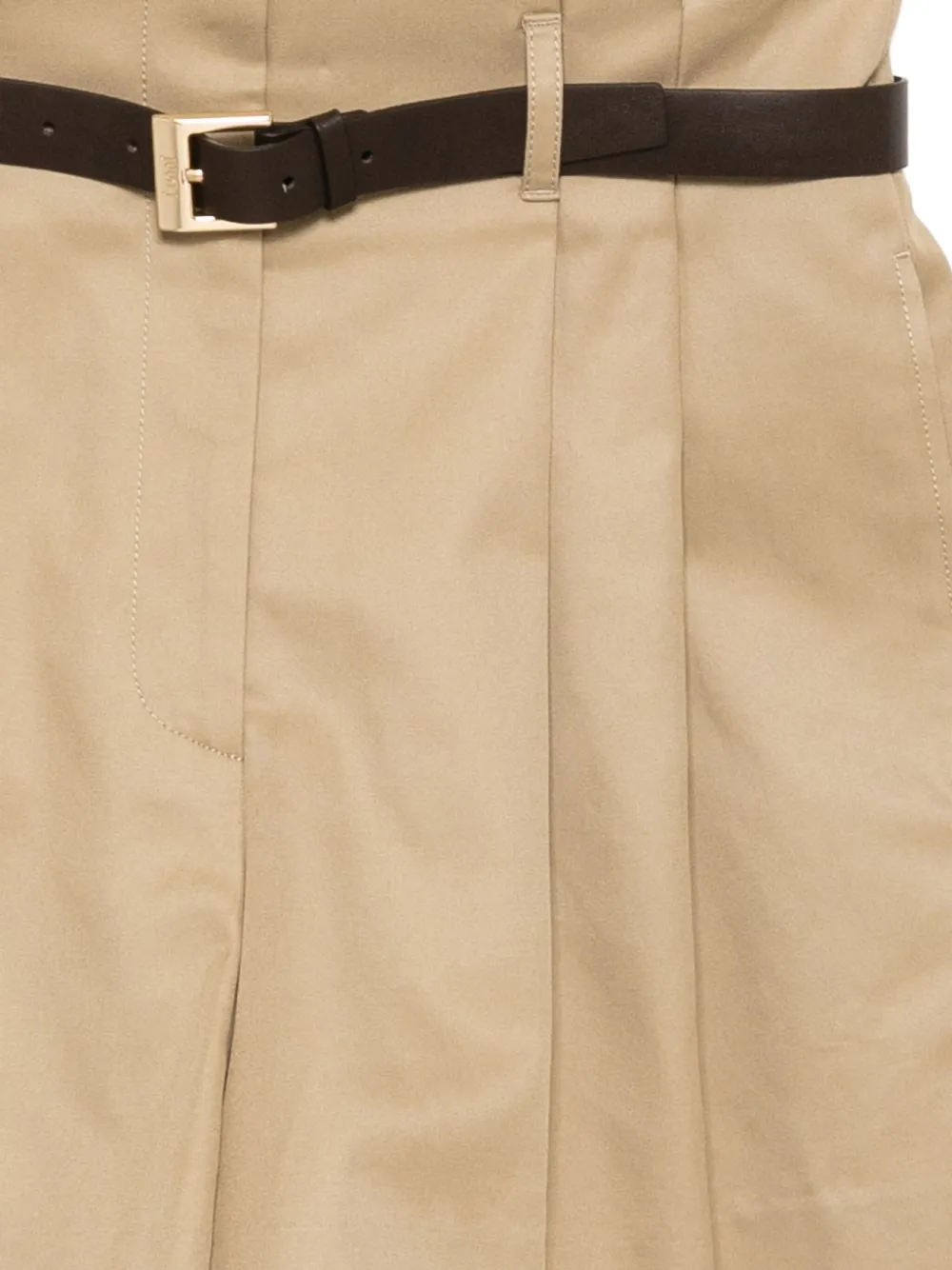 Juun.J Gesmockte shorts Beige