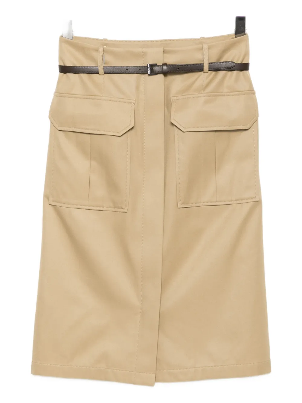 Juunj Cotton Midi Skirt In Neutral