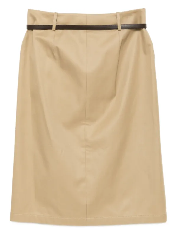 🤍 ファッション Judin Belted layered pleats midi skirt