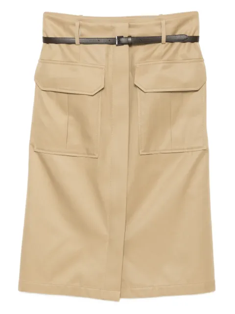 Juun.J belted midi skirt