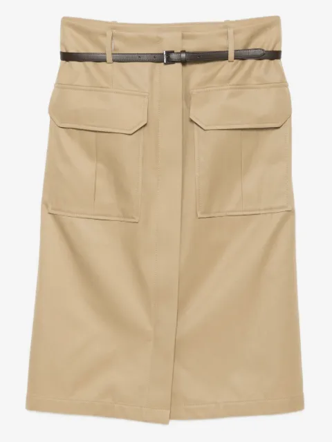 Juun.J belted midi skirt