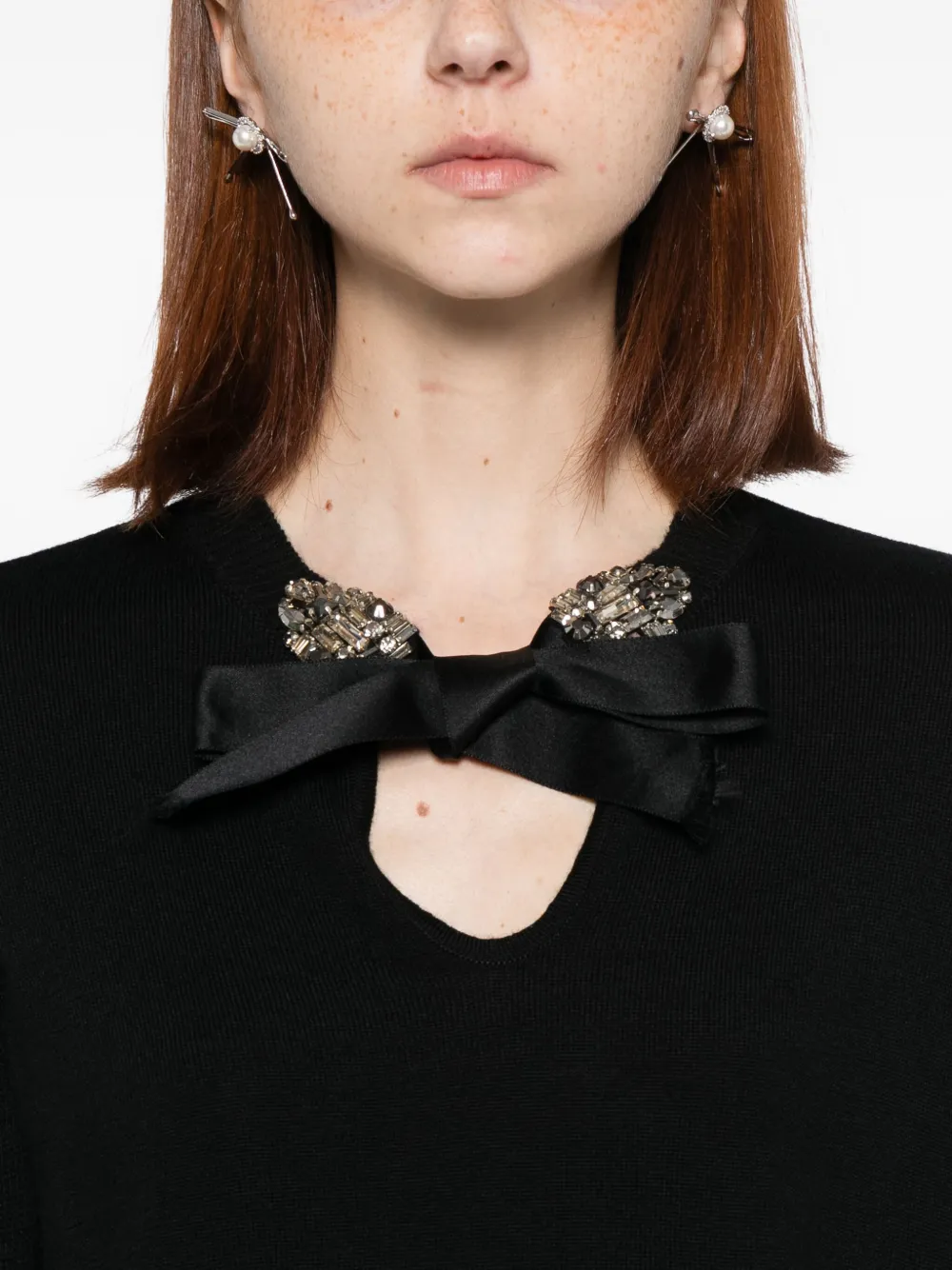 Dice Kayek Wollen blouse Zwart