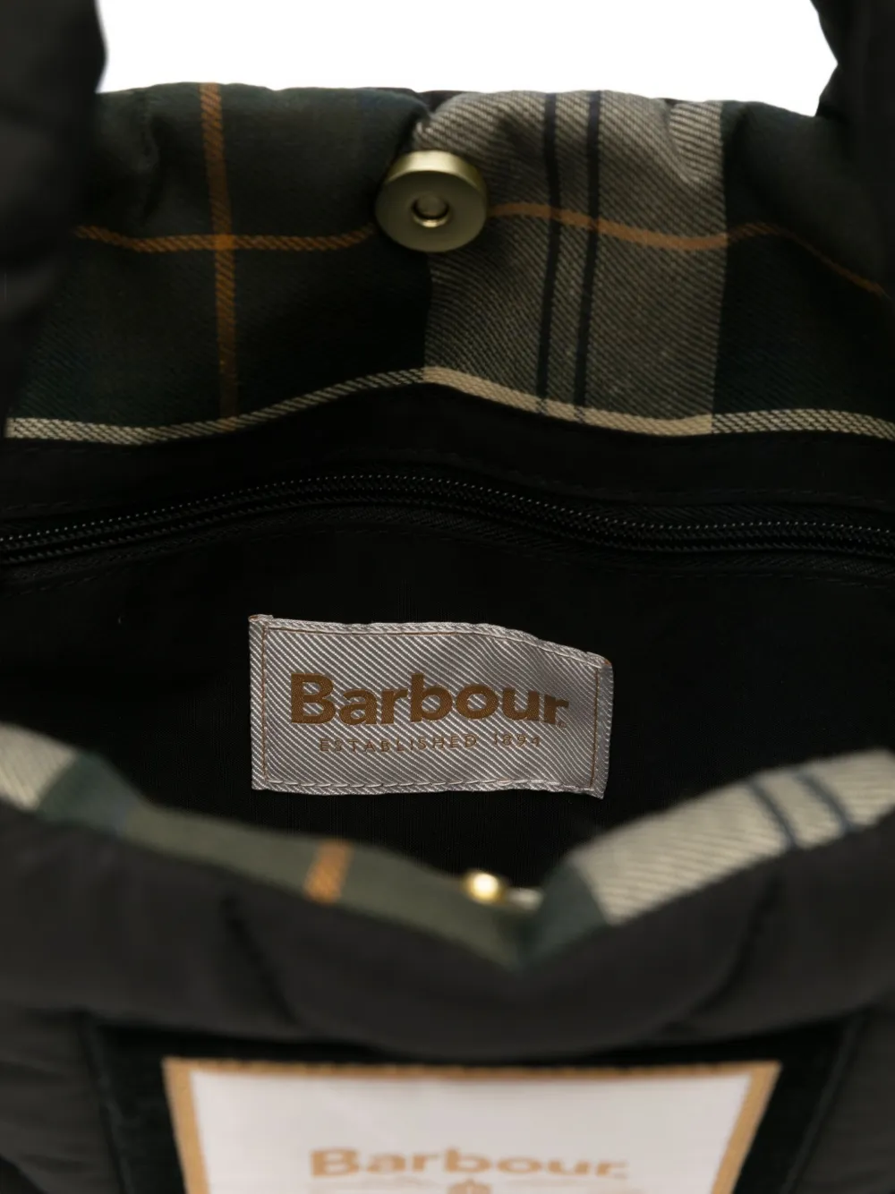 Barbour Quilted Tote Bag In Black