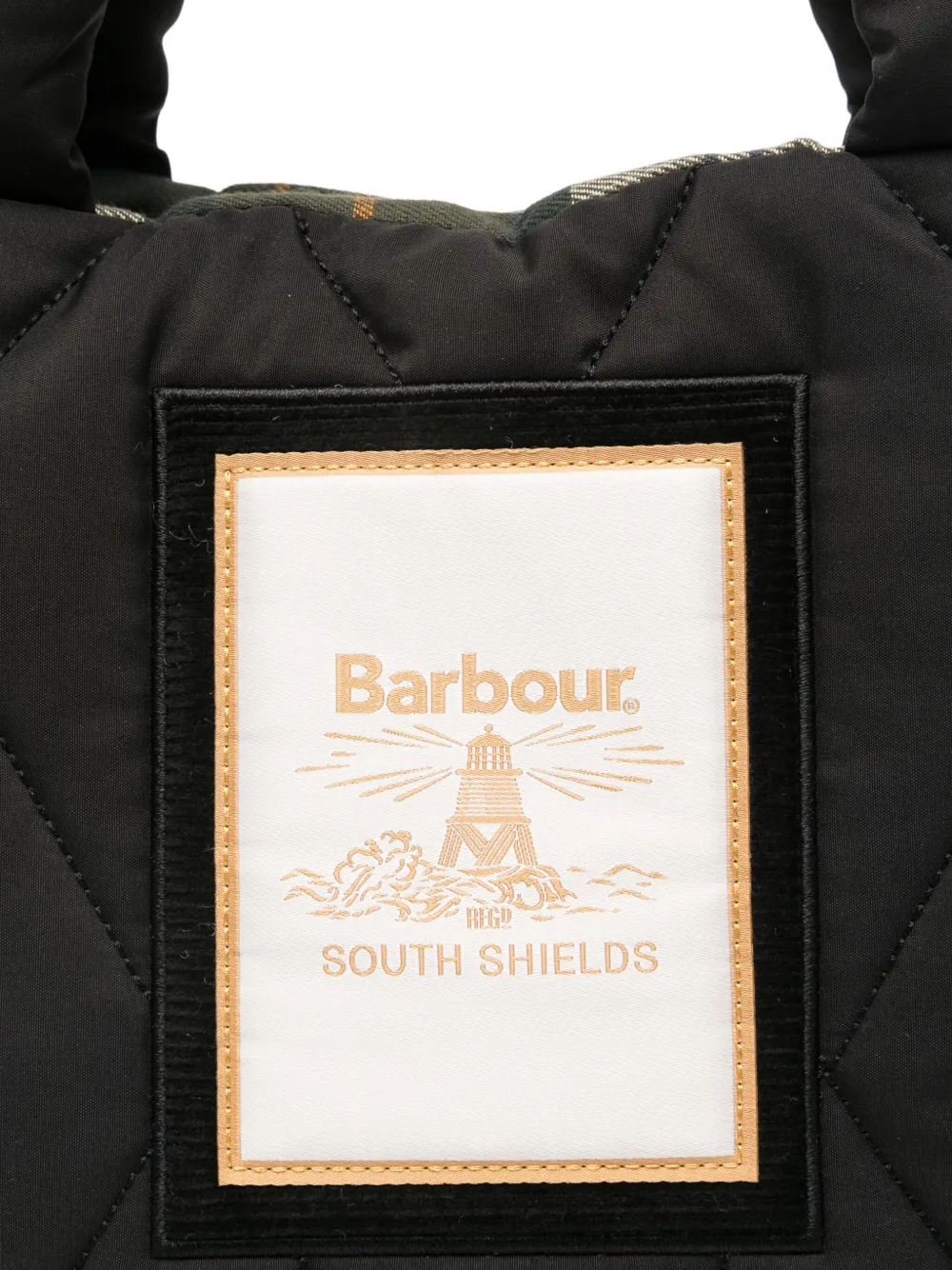 Barbour Quilted Tote Bag In Black