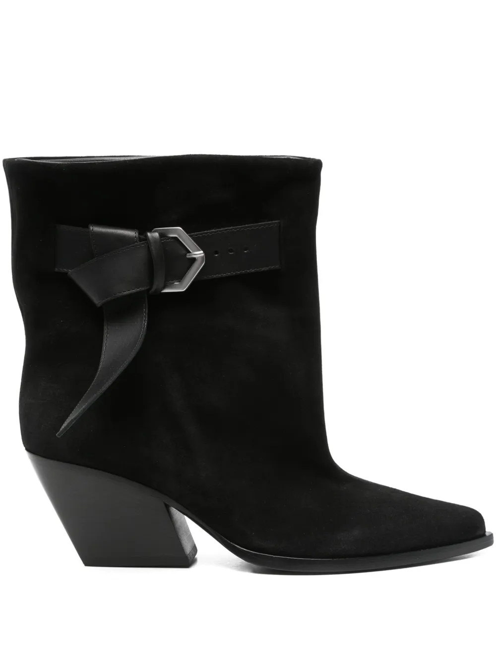 Elena Iachi 70mm buckle-detail boots Zwart