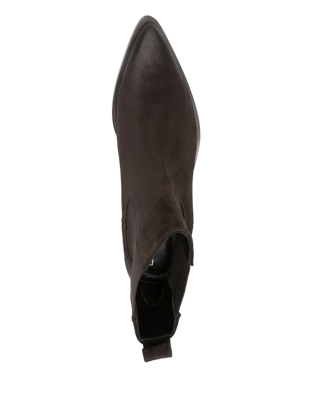 Elena Iachi pointed-toe heeled Chealsea boots Brown