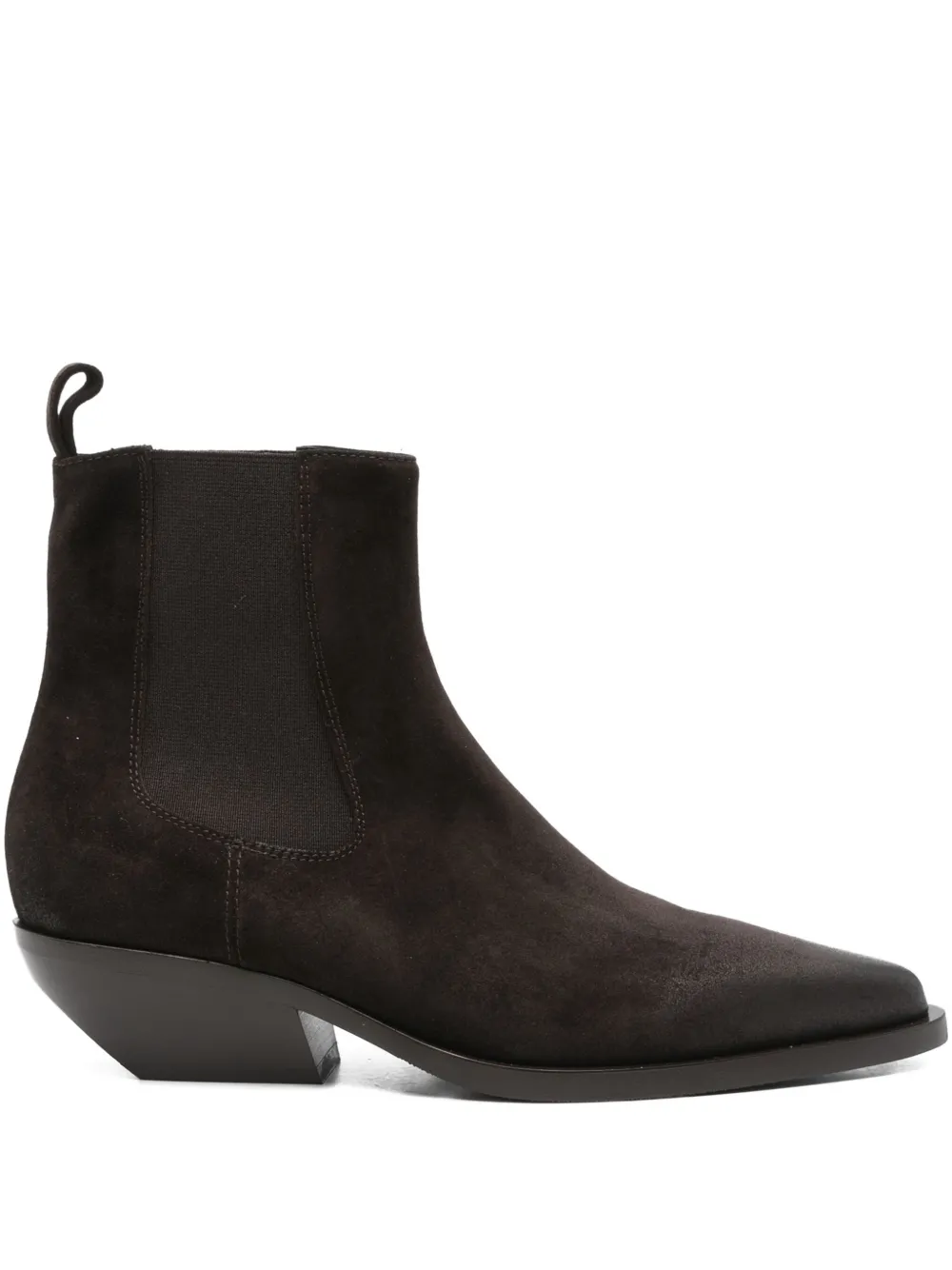 Elena Iachi pointed-toe heeled Chealsea boots Bruin