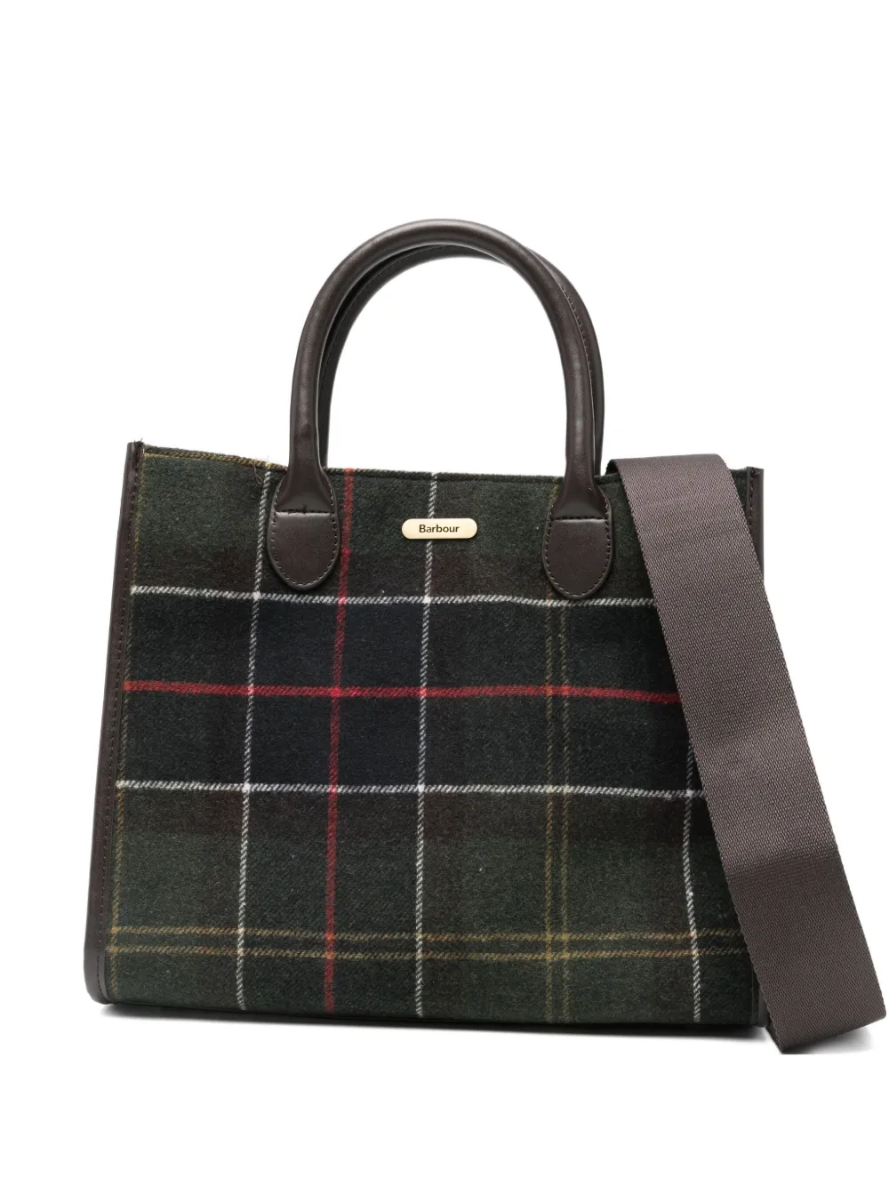 Barbour tartan-pattern shoulder bag | Green | Image 1