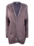 Avant Toi V-neck lurex cardigan - Brown
