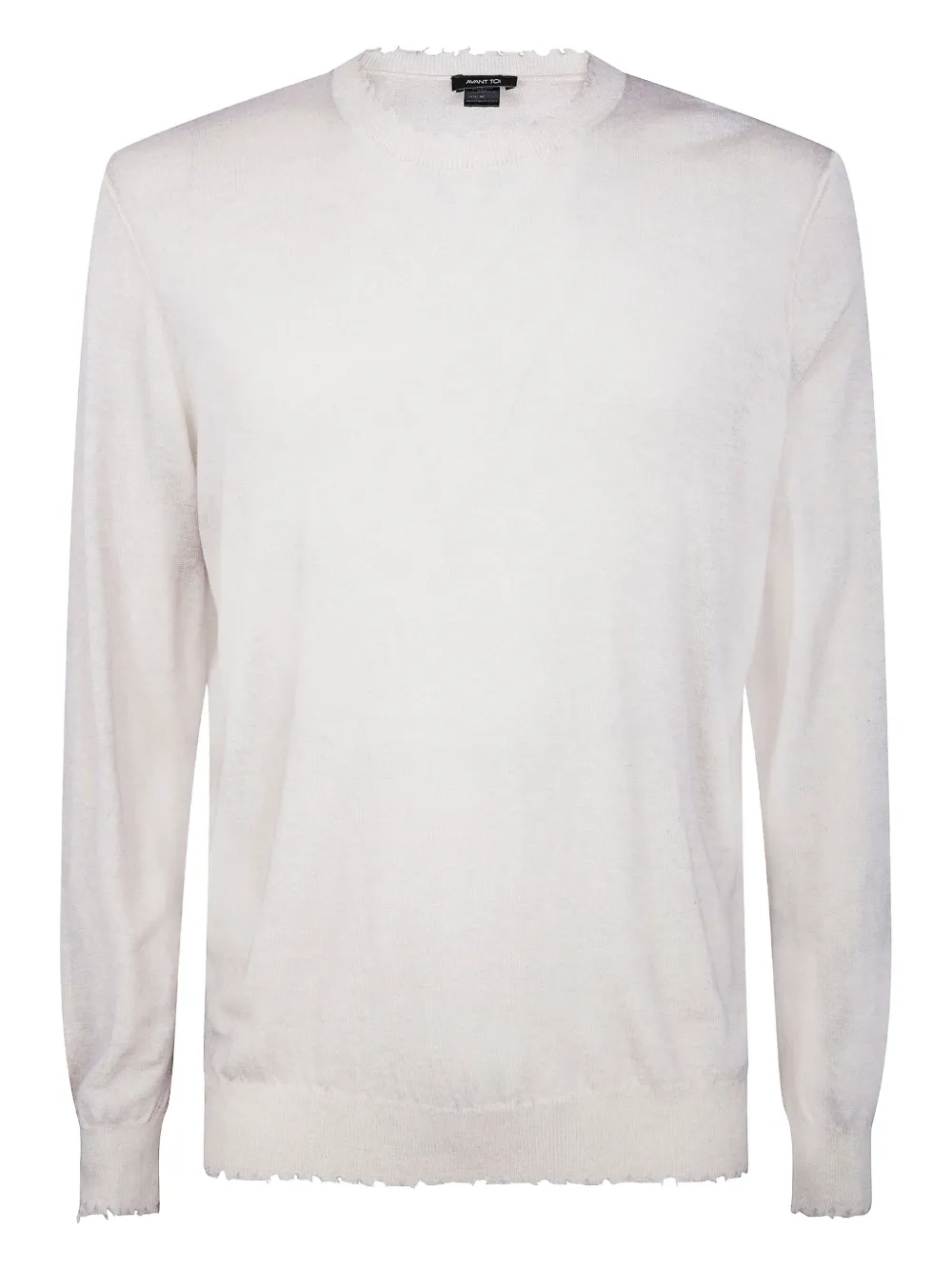 Avant Toi frayed-edge sweater | White | Image 1