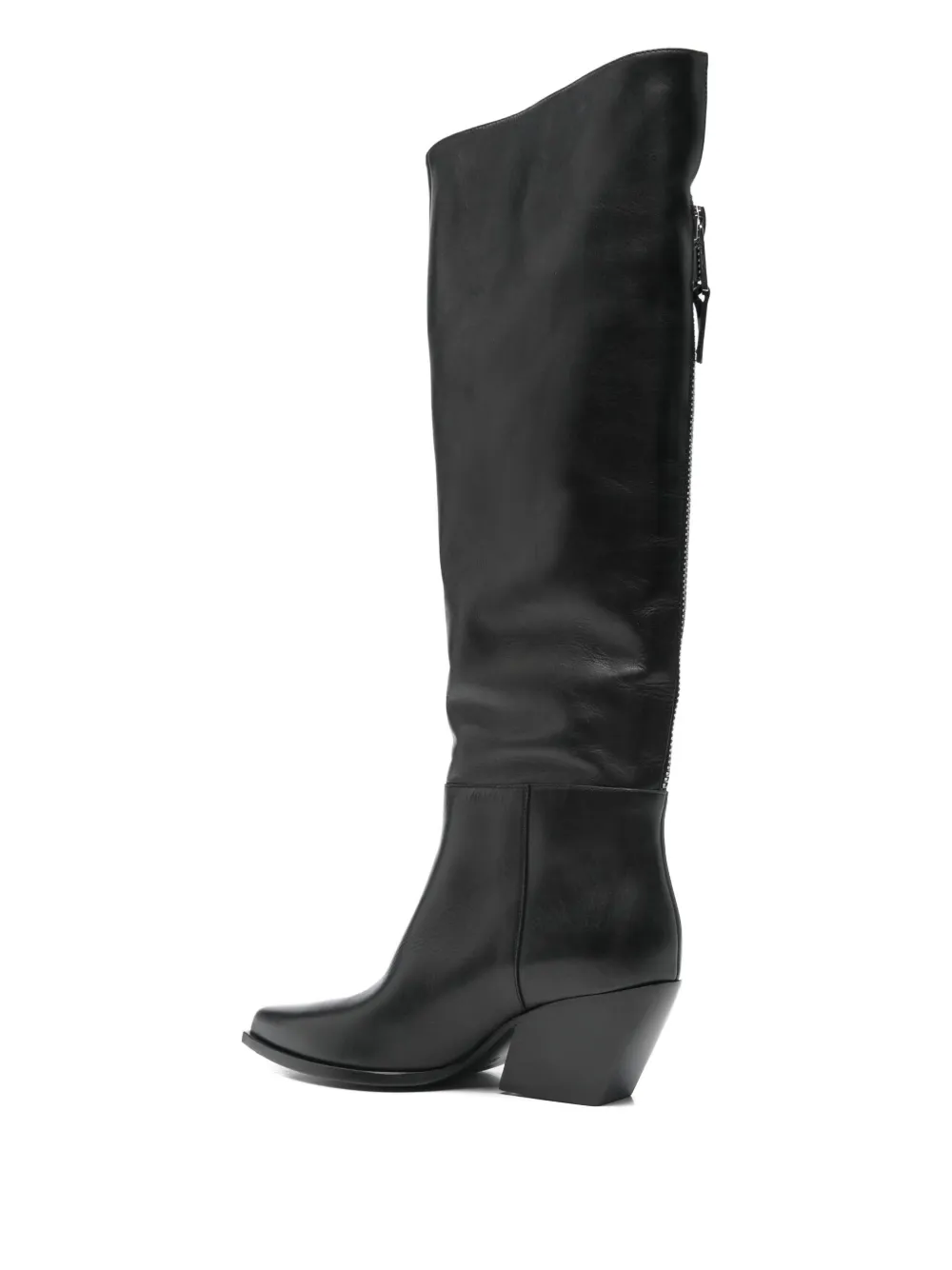 Elena Iachi zip-fastening pointed-toe boots Zwart