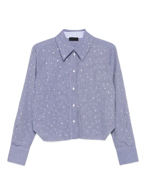 LIU JO checked embellished shirt
