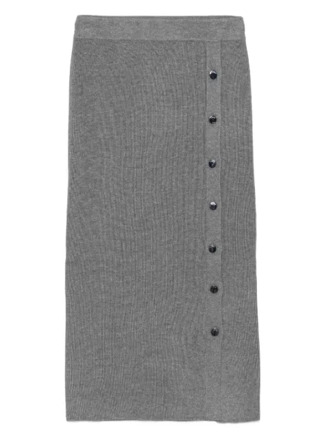 LIU JO ribbed button-detail skirt