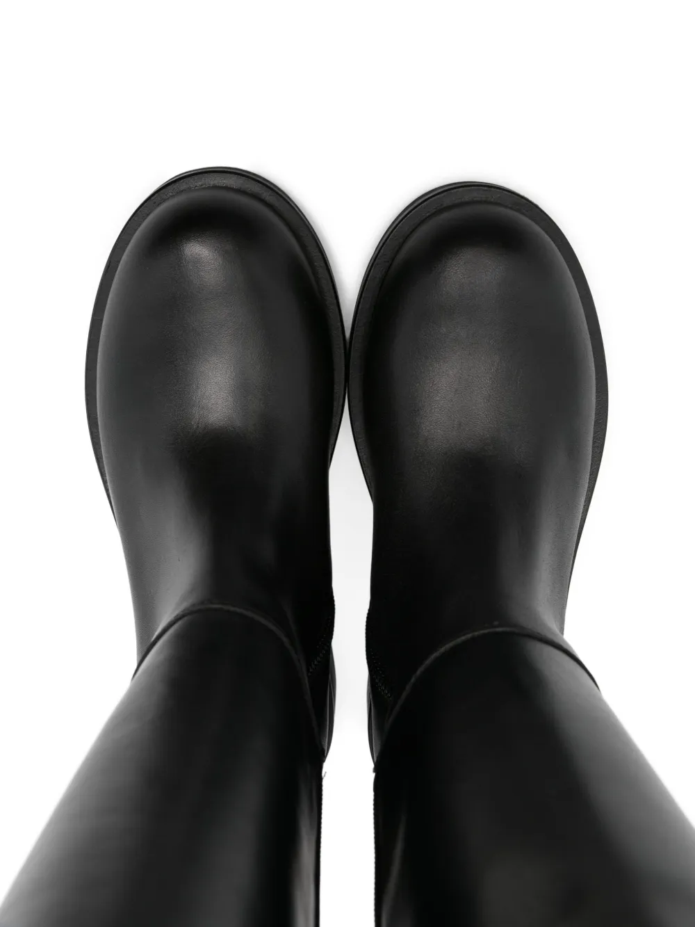 Elisabetta Franchi La Mia Bambina embossed-logo leather boots Black