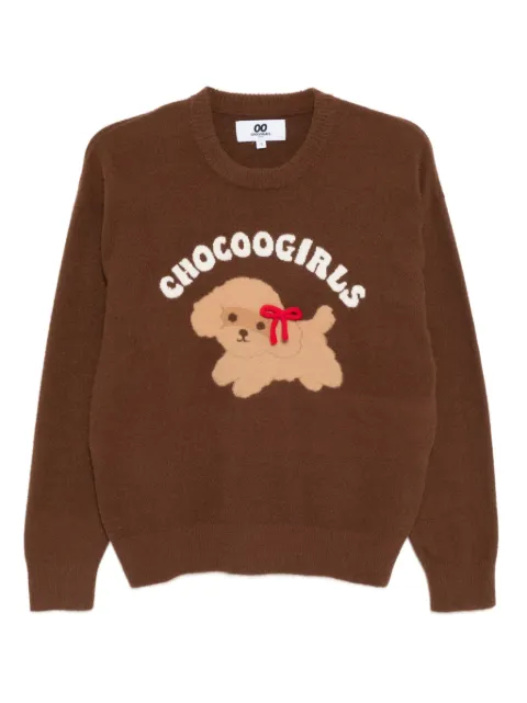 CHOCOOLATE puppy-print jumper