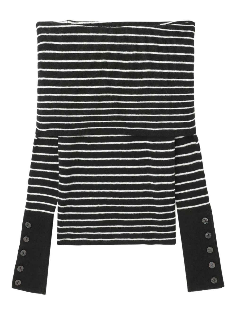 Free People Off-shoulder Striped Sweater In Multi