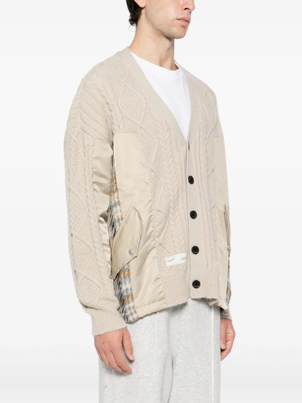 FIVE CM Vest met patchwork Beige