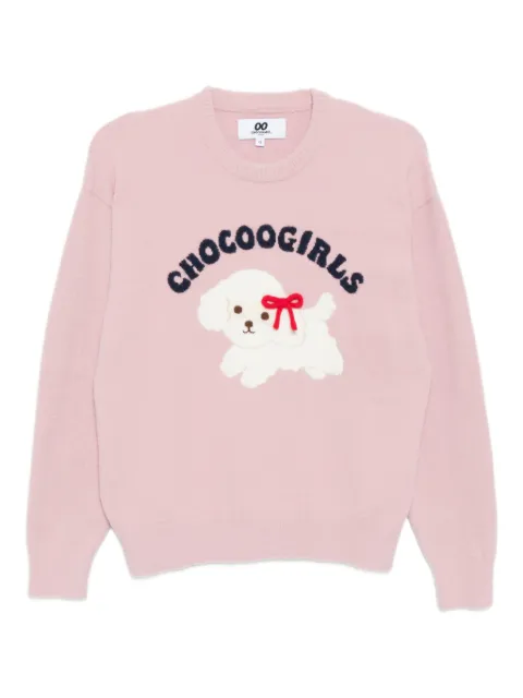 CHOCOOLATE puppy-print jumper