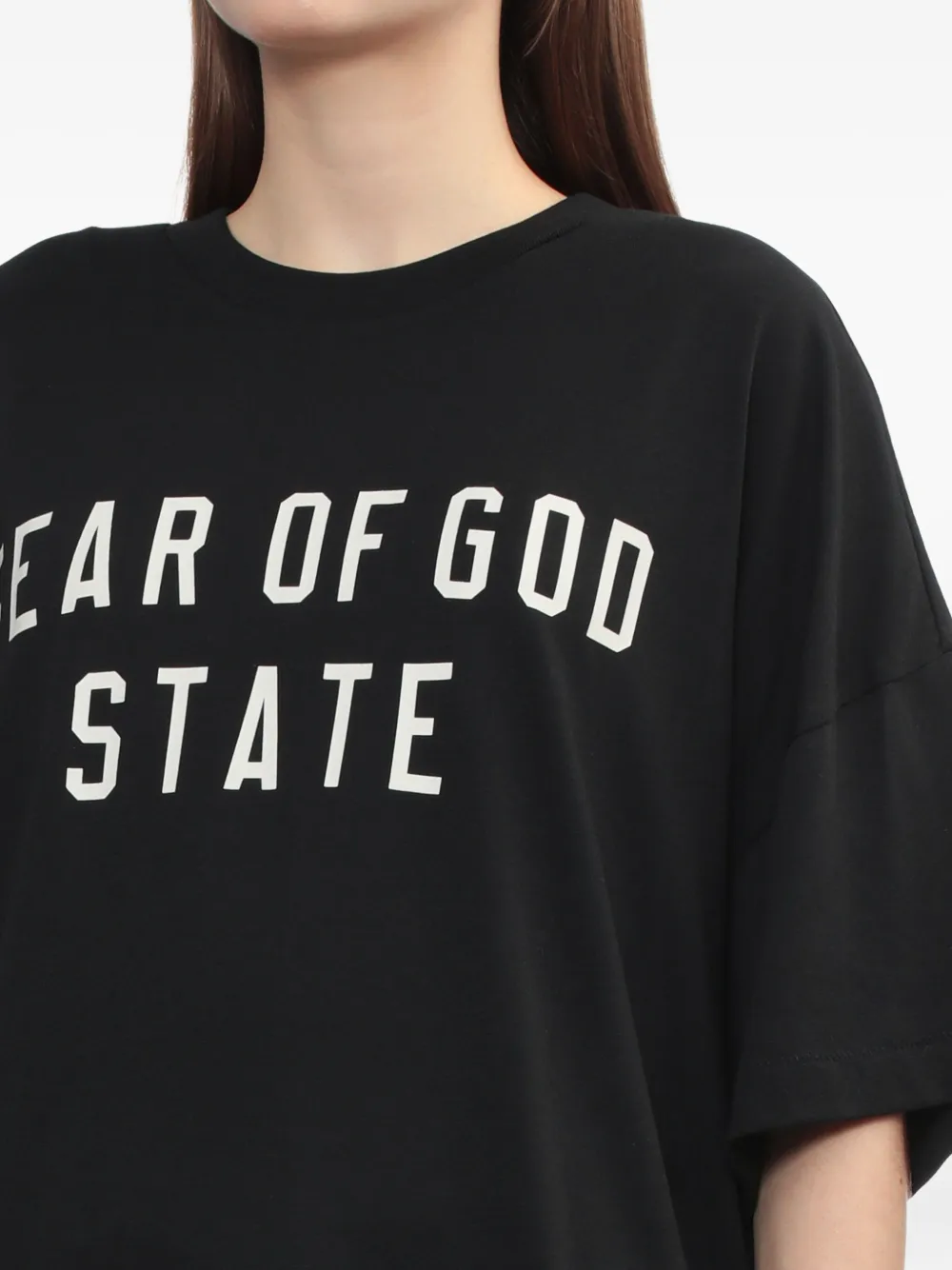 Essentials Graphic-print Top In Black