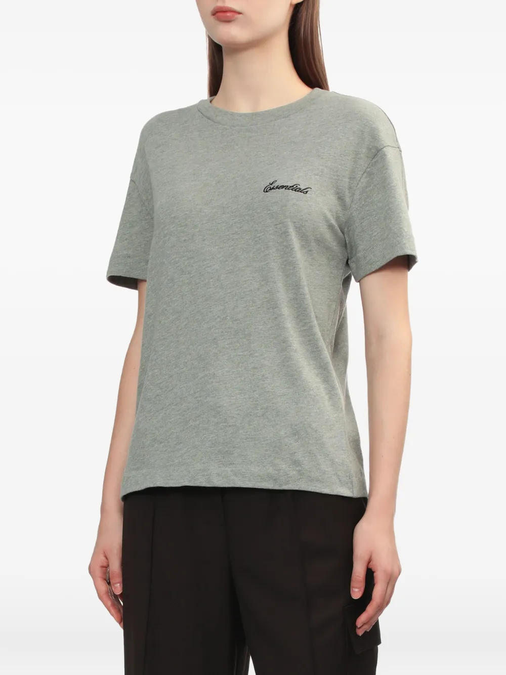 FEAR OF GOD ESSENTIALS T-shirt met borduurwerk Grijs