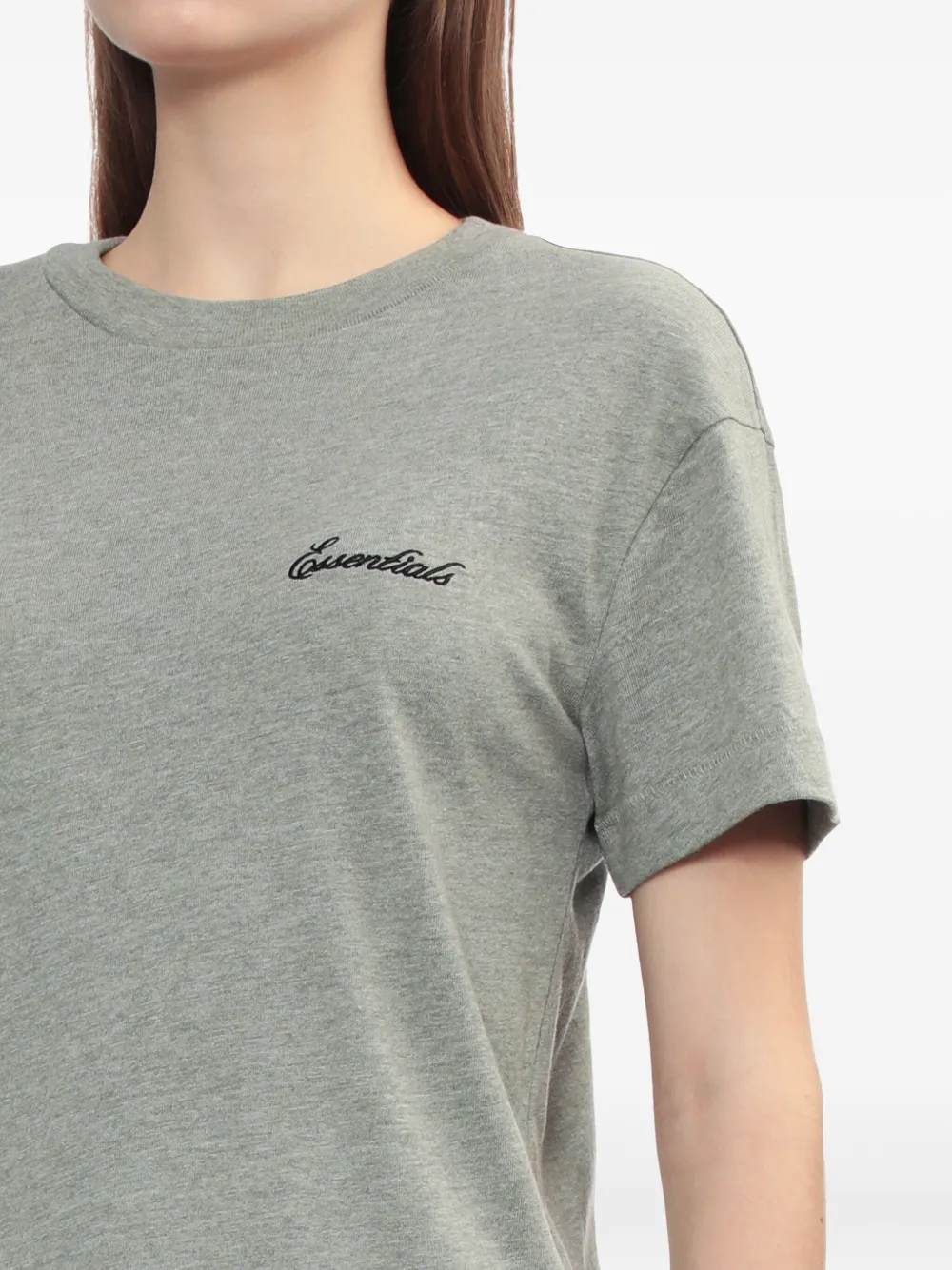 FEAR OF GOD ESSENTIALS T-shirt met borduurwerk Grijs