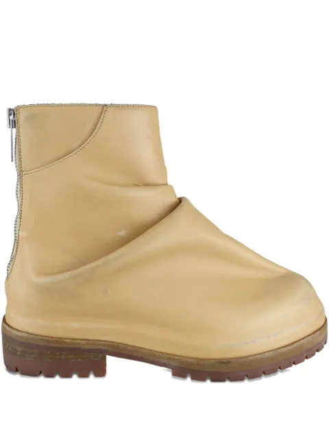 424 MARATHON leather zip boots