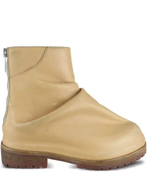 424 MARATHON leather zip boots